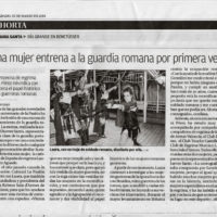 “Una mujer entrena a la guardia romana por primera vez”